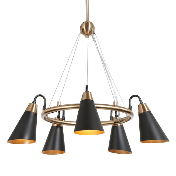 Volker 23" Wide Black Chandelier