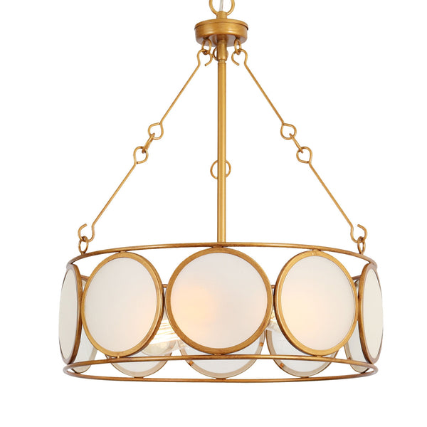 Dakar 16" Wide Antique Gold Chandelier