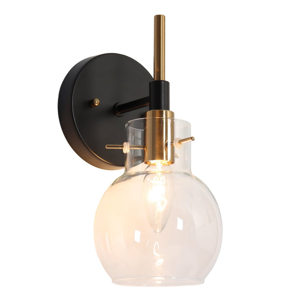 Berton 10" H Black Wall Sconce